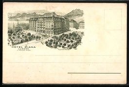 Luzern, Hotel Diana J. Müller mit Sempa