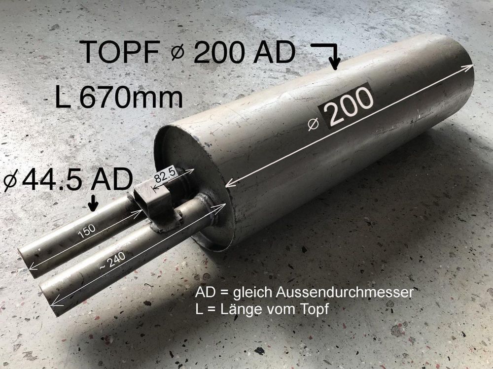 Auspuff Mittelschalldämpfer Mercedes W108 W111 Coupe 250SE