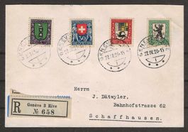 Pro Juventute Serie 1925 auf Brief