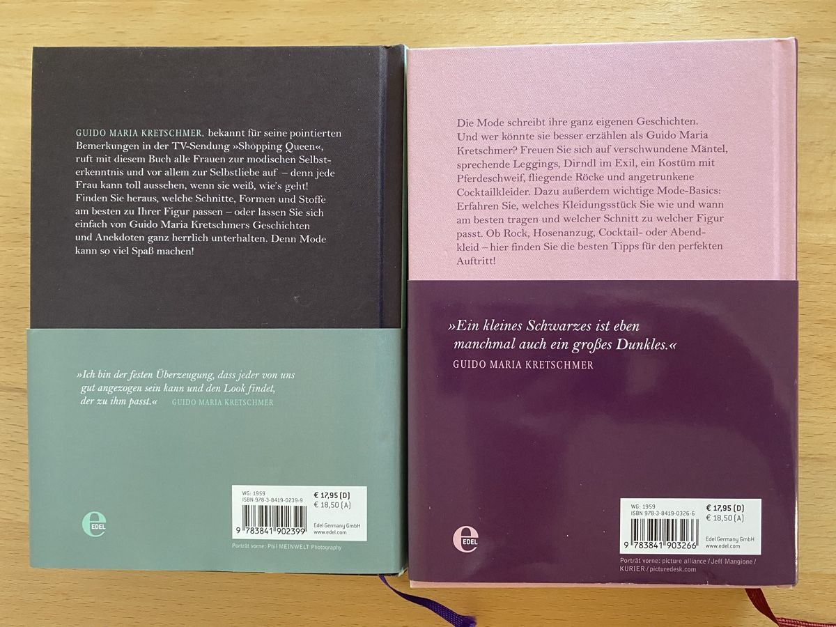 Libri: 2 Modebücher von Guido Maria Kretschmer – Usato da Schwarzenburg venduto da Michellu 1