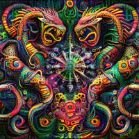 Wandtuch - Snakes - UV Aktiv