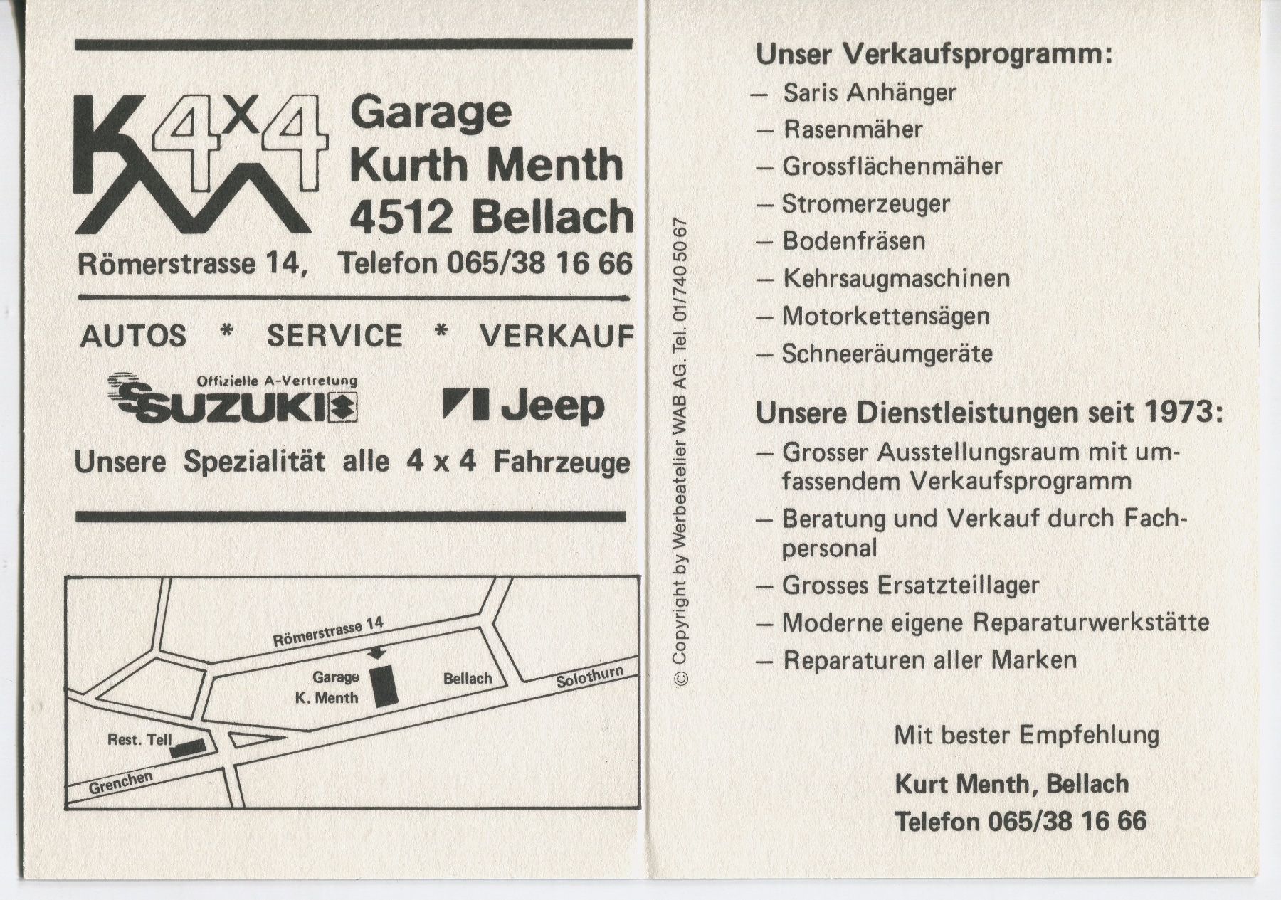 Ansichtskarten: Bellach Garage Menth – Gebraucht aus coglio von Tascia1 1