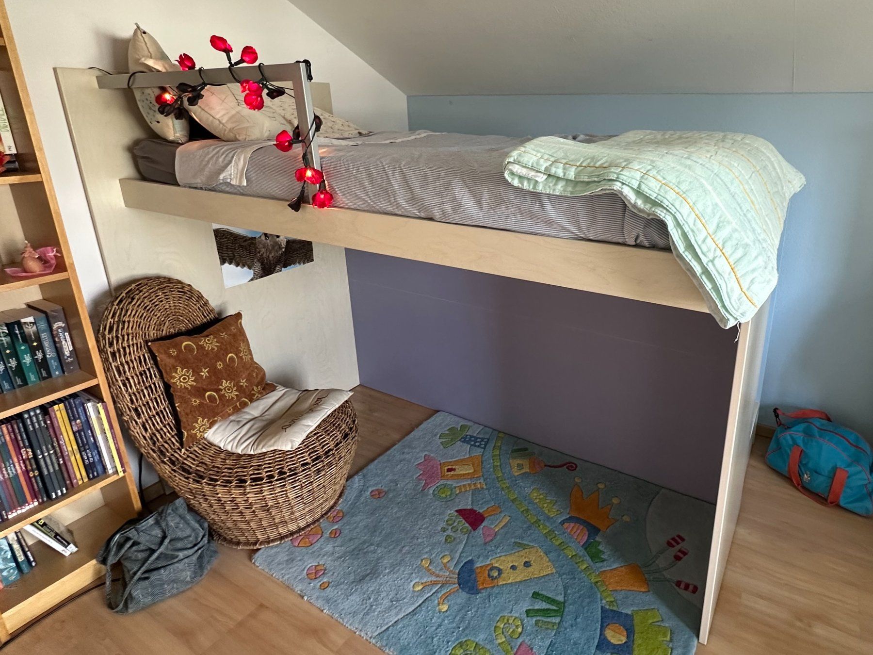 Letti: Lit superposé ERBA avec table de nuit, escalier et rangement – Usato da Thônex venduto da sui_001 3