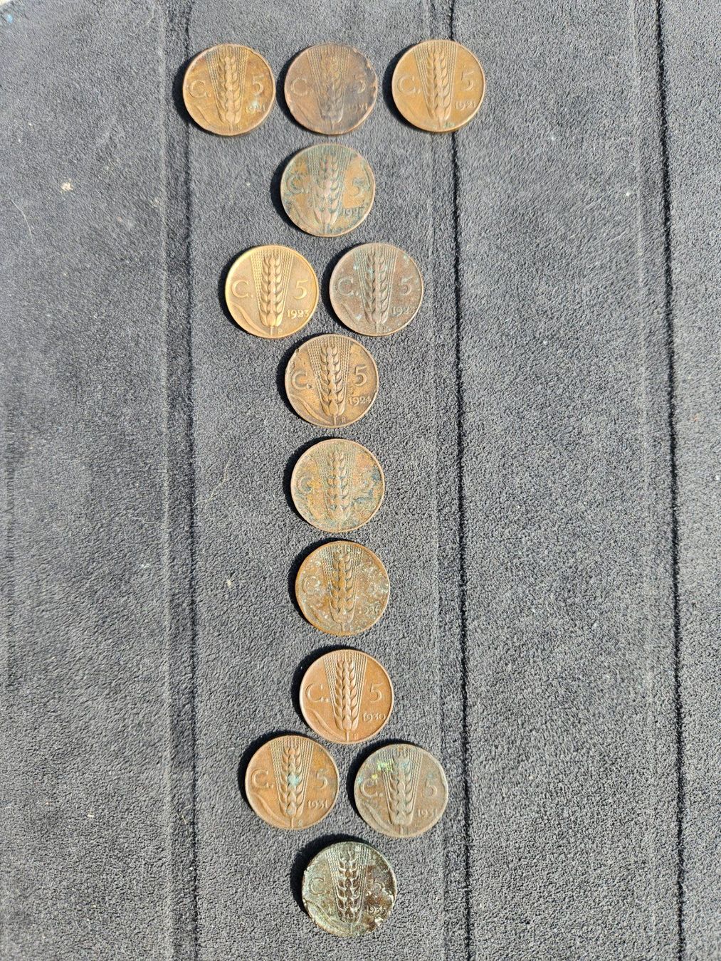 Tutti le monete: 5 Cent, Italien, 1921-1935,  Lot – Usato da wolfhausen venduto da Pgodi