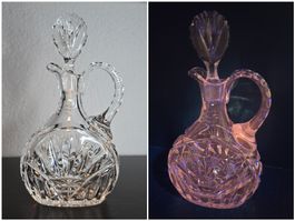 Mid-Century Nachtmann Bleikristall Likör Karaffe Uranglas 