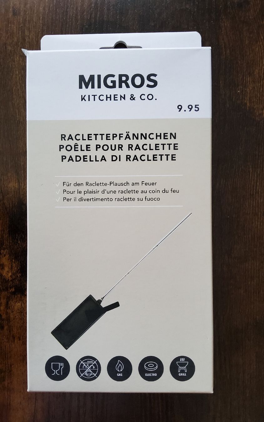 Migros Küchengeräte: Raclette pan neu – Neu und originalverpackt aus Zollikerberg von csstudentin