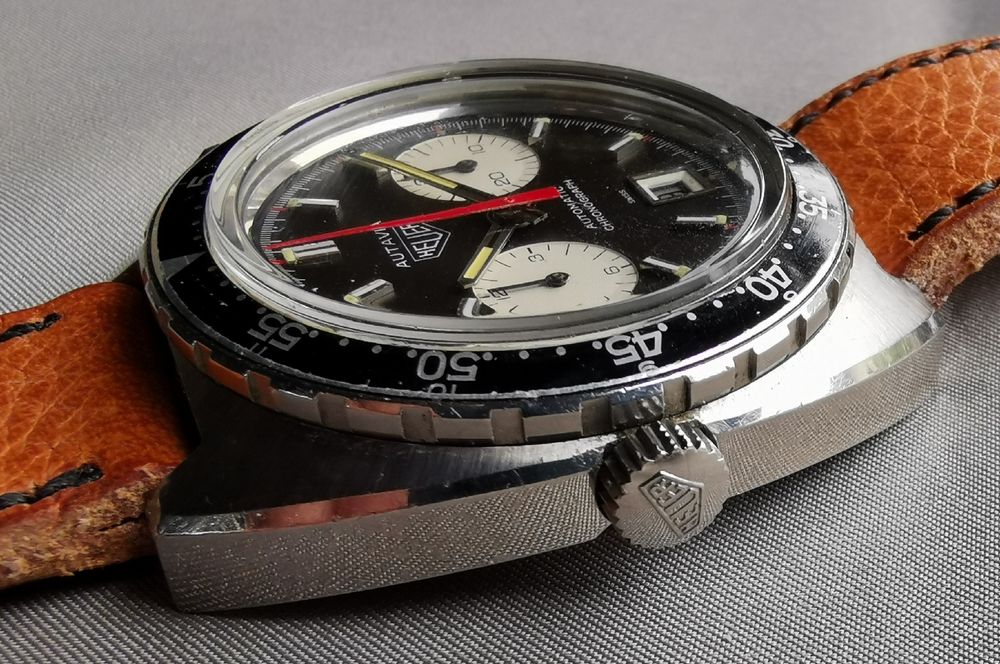 Heuer Autavia 1163 Derek Bell Heuer Autavia 1163 Orange Boy WRIST