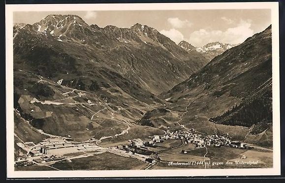 Cartoline postali: Andermatt, Blick gegen das Unteralptal – Usato da Berlin venduto da bartko-reher