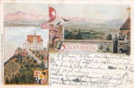 GRUSS vom SONNENBERG - Lithographie 1899