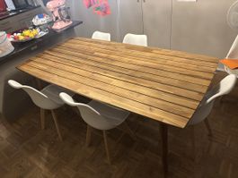 Massivholz-Gartentisch / Esstisch 200 × 100 cm – ScanCom
