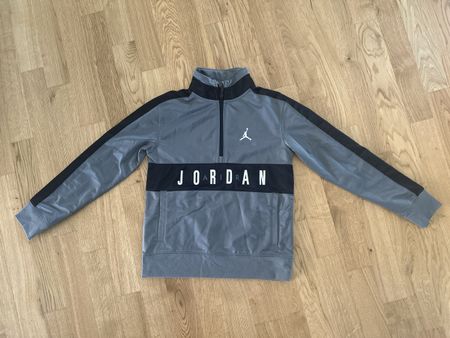 Jordan Pullover mit Reissverschluss grau schwarz Gr 146