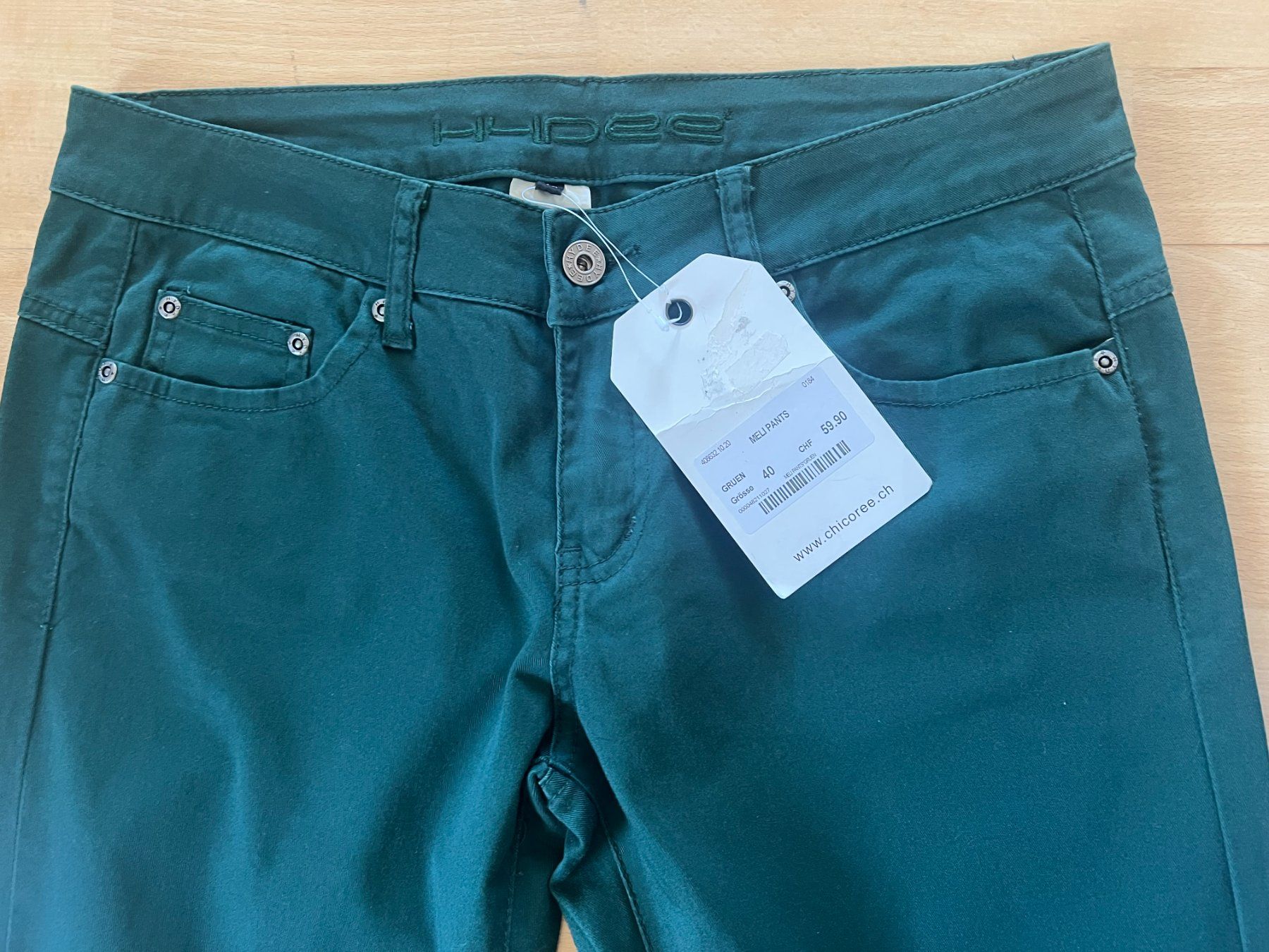 Pantaloni: HYDEE Damen Hose, Gr. 40, Dunkelgrün, NEU – Nuovo e nell'imballaggio originale da Worb venduto da farben20zauber 2
