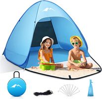 Strandmuschel Pop-Up Strandzelt Zelt UV-Schutz 50+ für 1-3