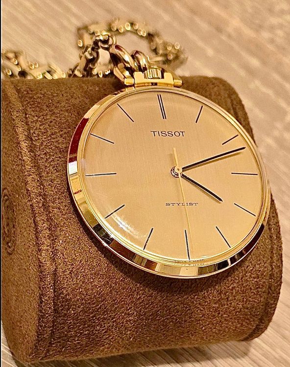Gold Plated Tissot Stylist Taschenuhr Gold TISSOT STYLIST Pocket