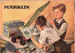 Märklin Metallbaukasten Anleitung 1950er Lot
