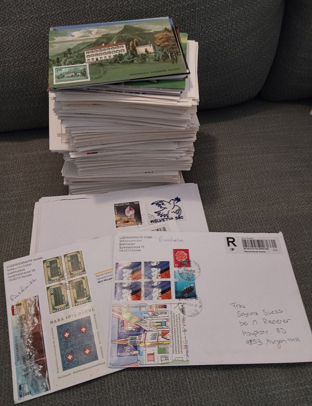 Tutti i francobolli: Über 400 FDCs, Briefe, MK, CH & FL – Usato da Münchwilen AG venduto da Nesar