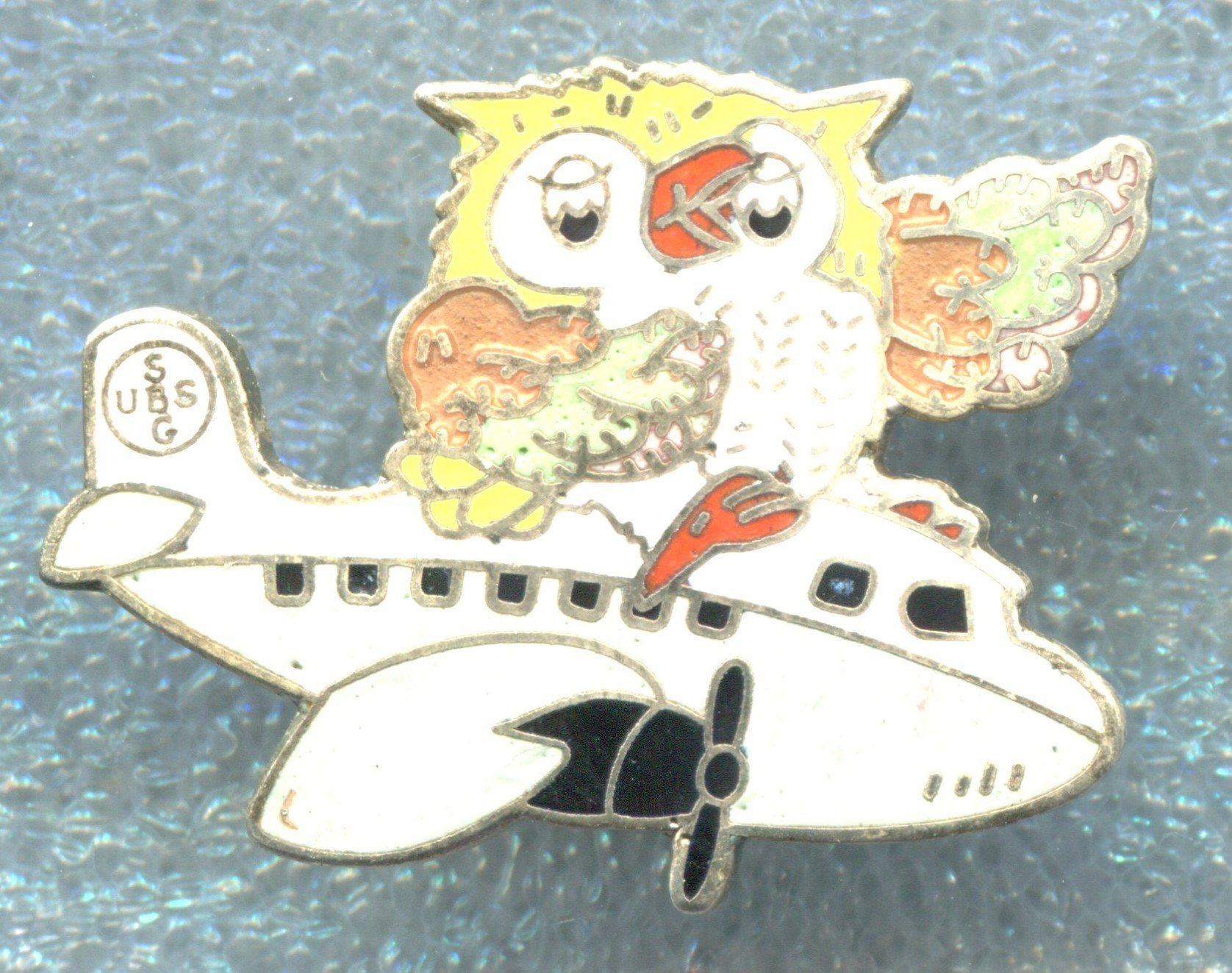 UBS Plaquettes & Badges: UBS  Eule  mit Flugzeug – D'occasion à Winterthur par Sammleroase