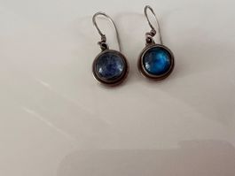 Ohrhänger Silber mit blauem Mondstein gebraucht