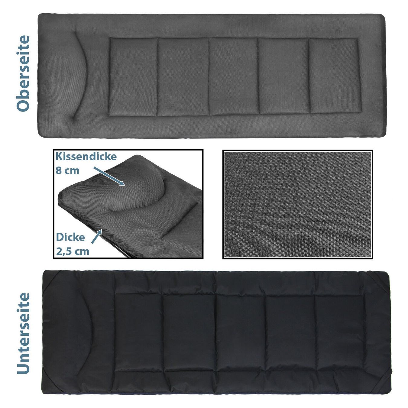 Sedie a sdraio: Feldbett Campingbett mit Matraze - klappbar - Blau – Nuovo e nell'imballaggio originale da Wallenwil venduto da toesstal-vertrieb 3