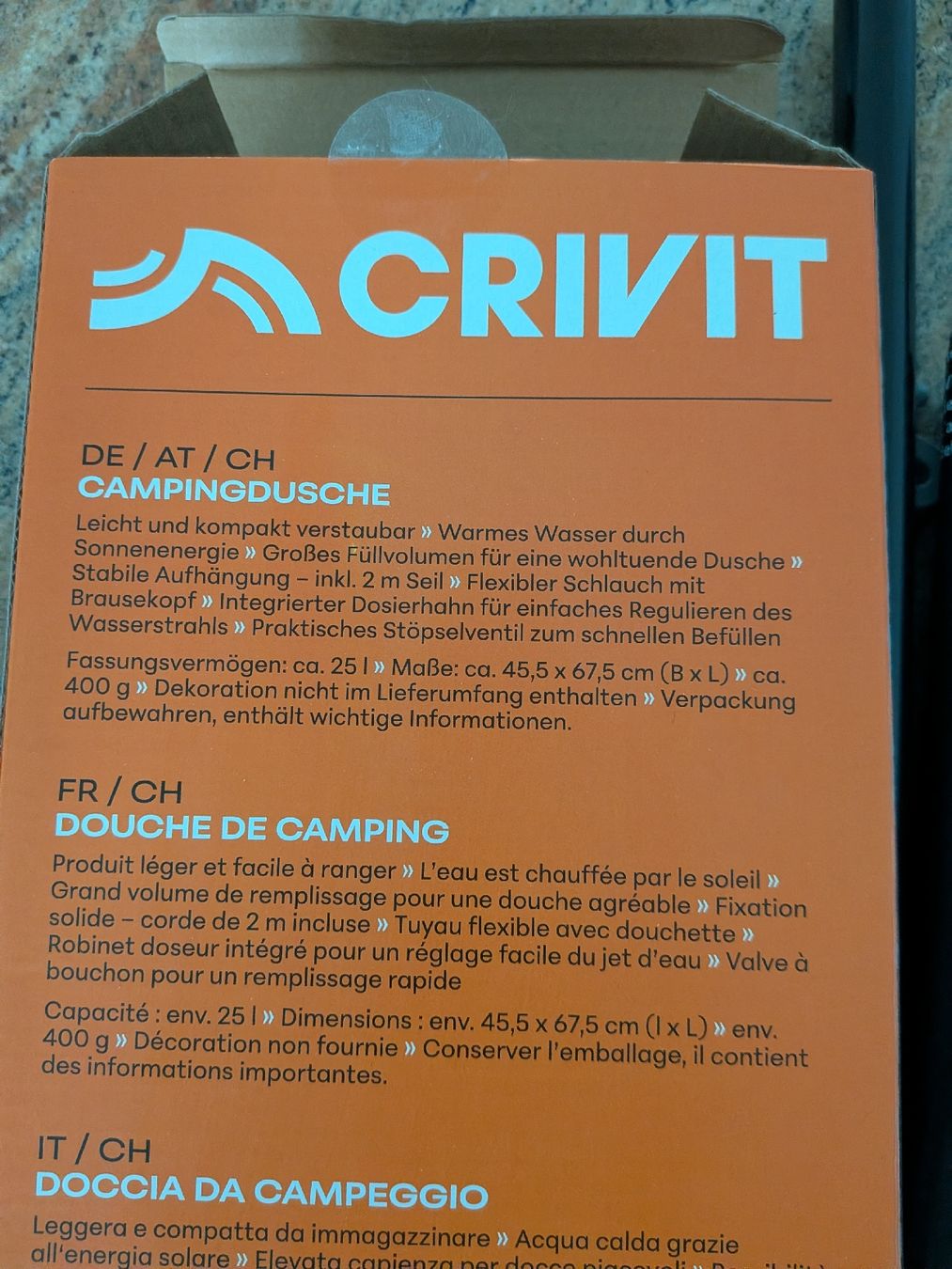 Docce: Camping Dusche - 25 Liter Neuwertig – Nuovo (secondo la descrizione) da Arbon venduto da Mandy7 1