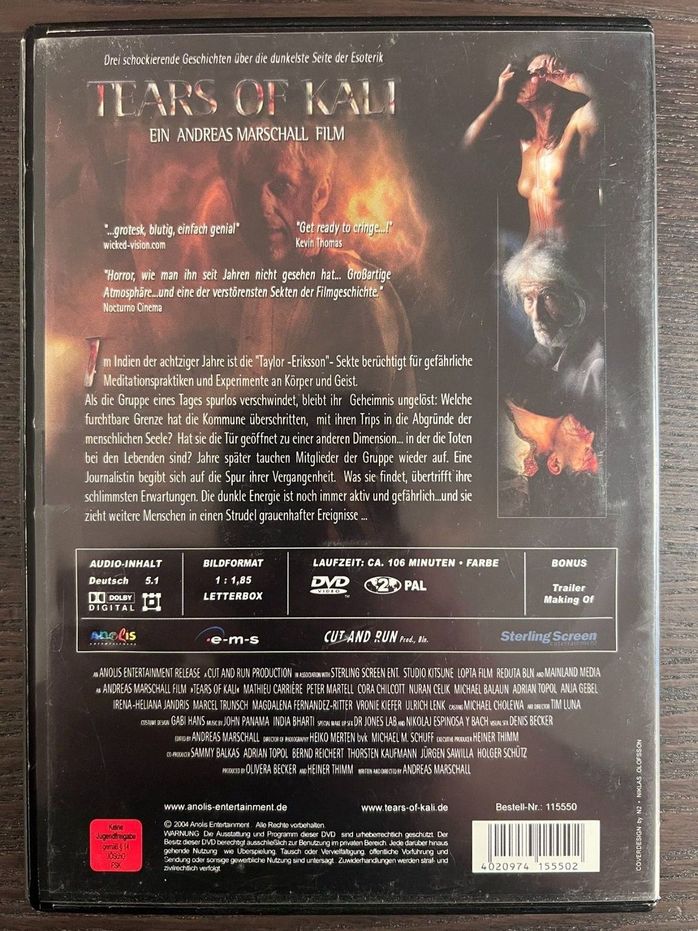 Tutti i DVDs: Tears of Kali – Usato da Zürich venduto da FilmFreunde 1