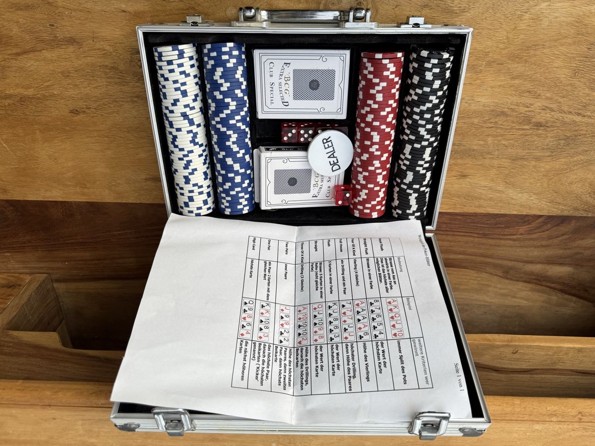 Giochi: Poker Set in Aluminium Case – Usato da Liebefeld venduto da Khampa