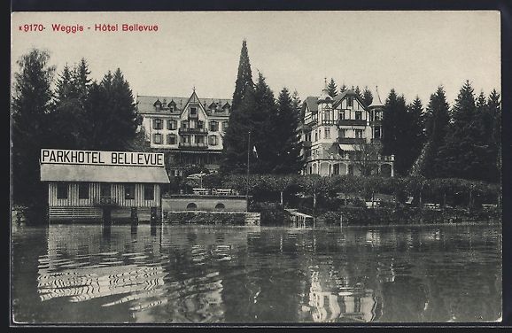 Cartes postales: AK Weggis, Hotel Bellevue – D'occasion à Berlin par bartko-reher