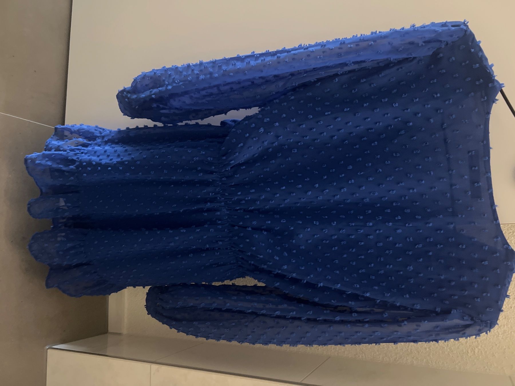 Only Kleider: Kleid blau Pünktlistoff – Gebraucht aus Oberengstringen von pri_c8jk 1