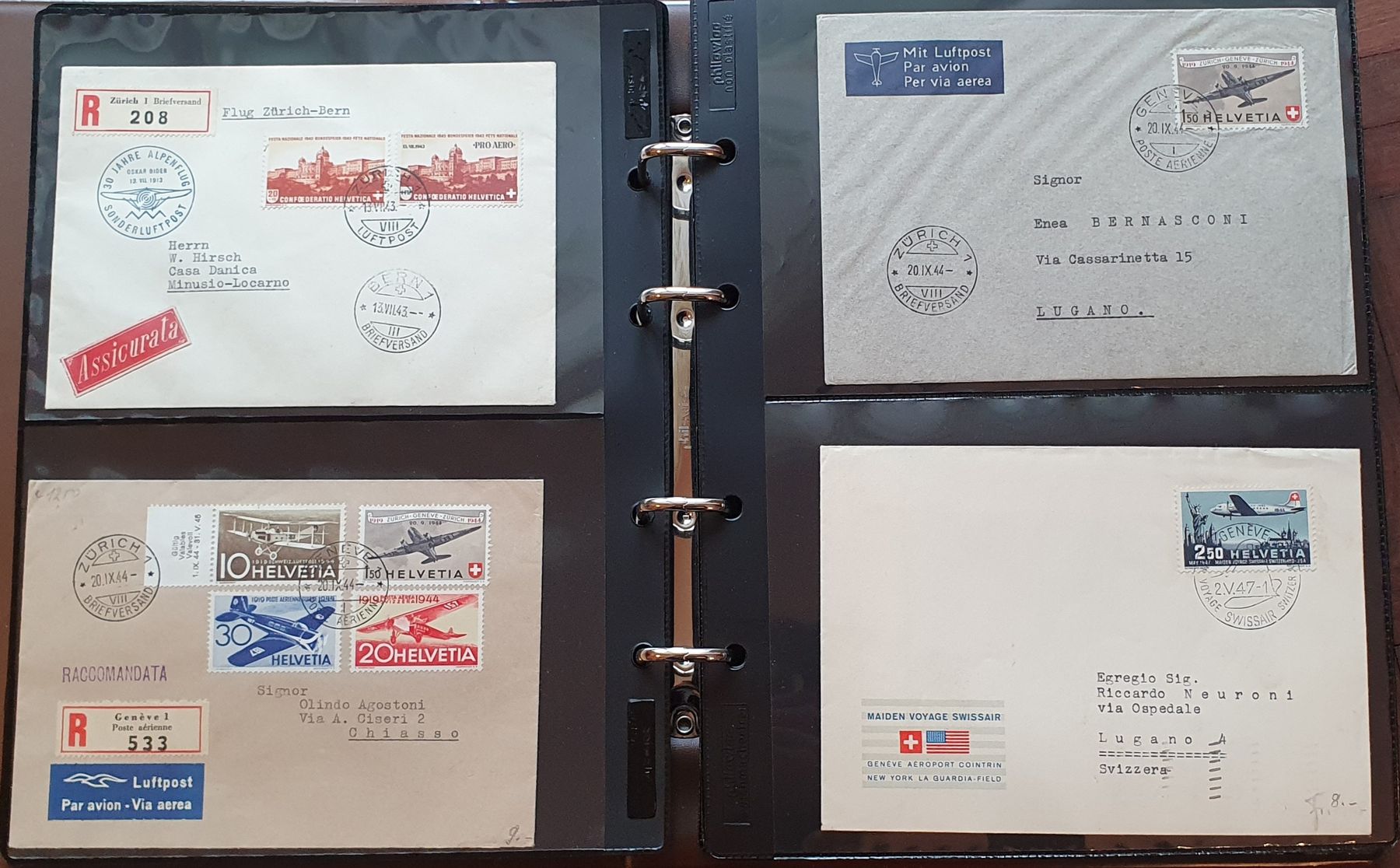 Tutti i francobolli: Album mit Flugpost Briefe und Karten – Usato da Kreuzlingen venduto da Rschweiz1 3