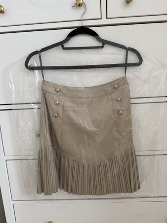 Guess Kunstleder Rock beige Gr. S