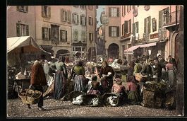 Lugano, Mercato, auf dem Wochenmarkt
