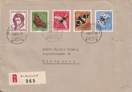 Pro Juventute 1955 FDC Satzbrief von Richterswil