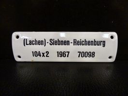 KLEINES ALTES EMAILSCHILD REICHENBURG