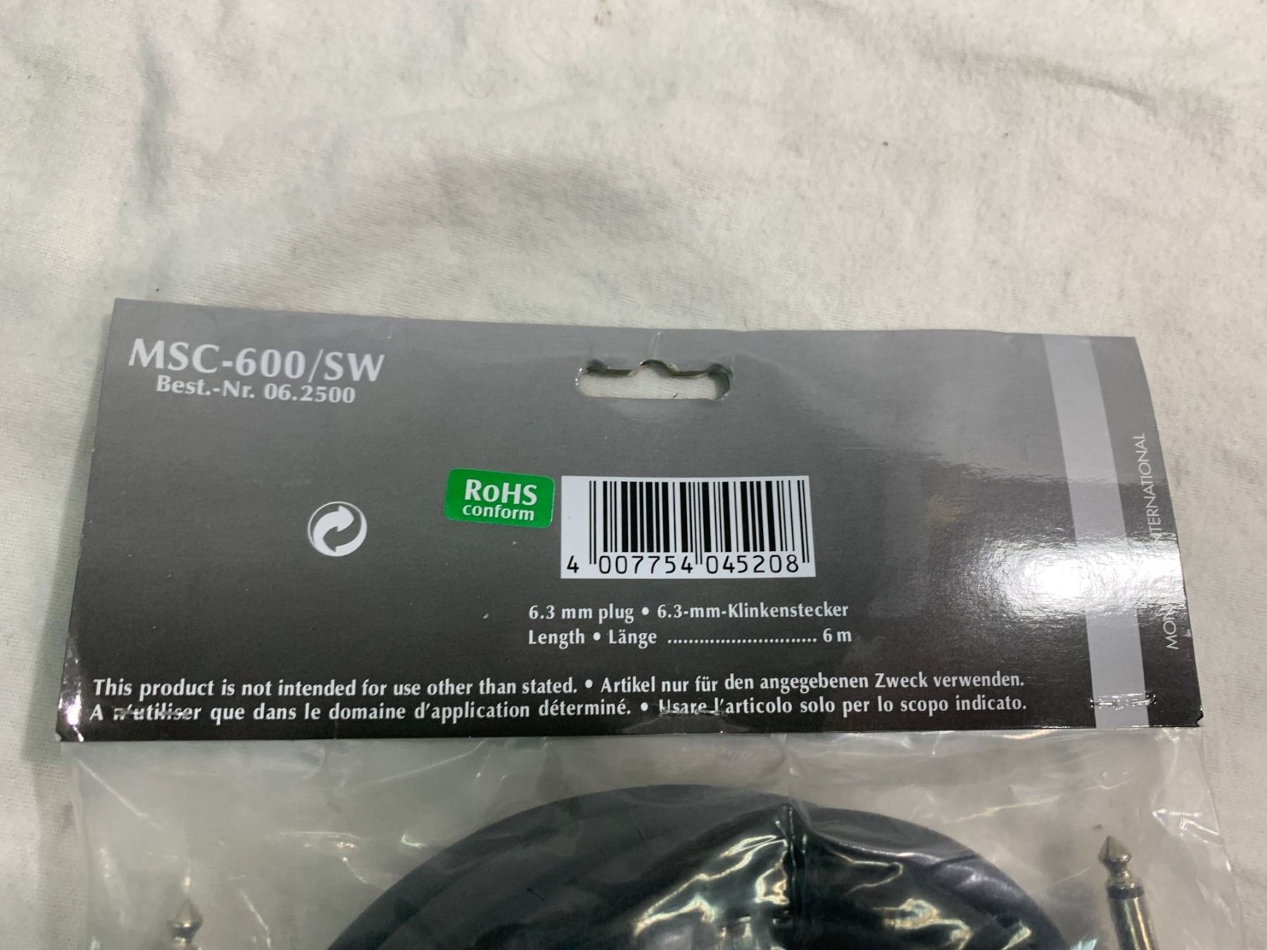 Cavi: Klinken Kabel 6m Monacor (s720) – Nuovo e nell'imballaggio originale da Däniken SO venduto da Profog1 3
