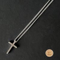 Extra feine Silberkette 925S mit Kreuz – 40 cm – elegant