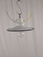 Vintage Lampe Hängeleuchte Industrial Art weiss beige