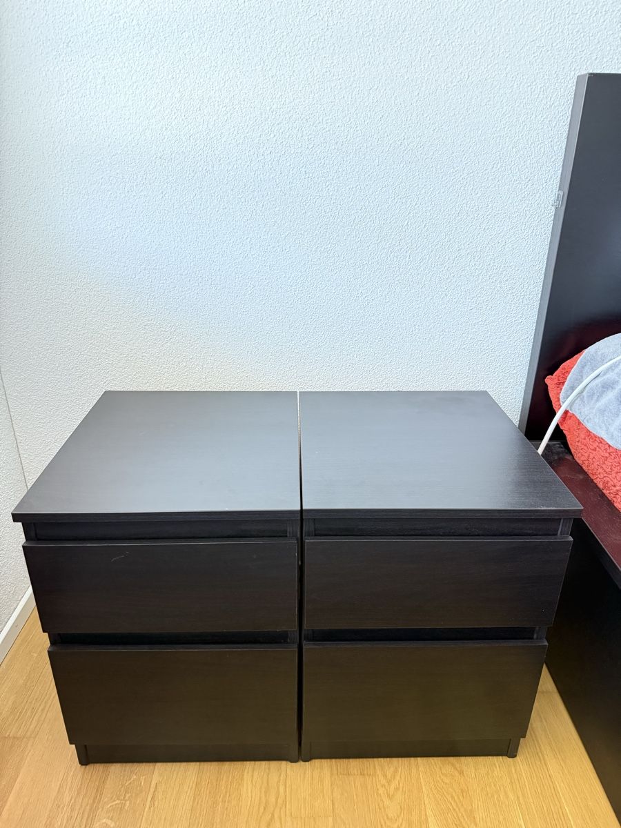 Comodini: 2er Set MALM Nachttisch Kommode schwarzbraun – Usato da Belp venduto da Zeyzey09