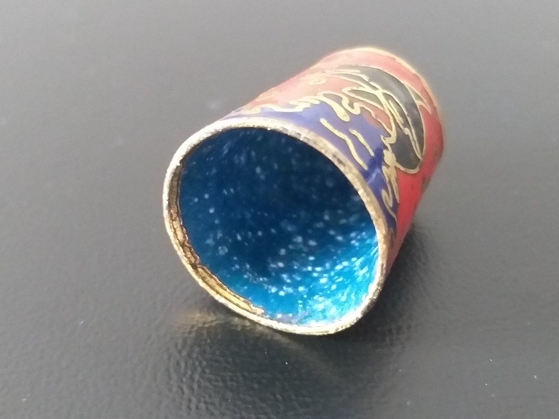 Fingerhüte: Dé à coudre dauphin cloisonné – Gebraucht aus Cossonay-Ville von Les_1001_perles 4