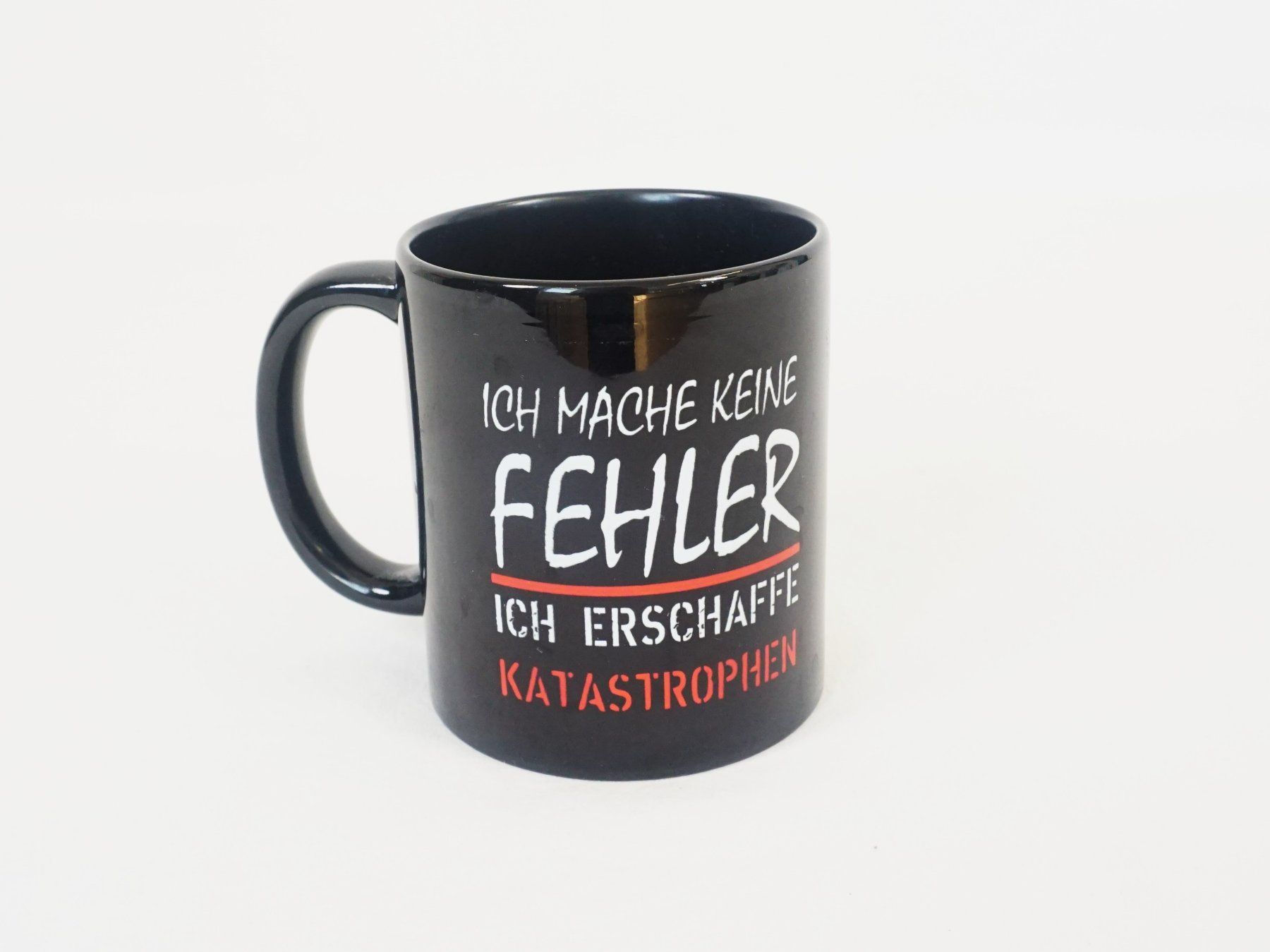 Tazze: Schwarze Tasse mit lustigem Spruch – Usato da Pratteln venduto da Restwert_Pratteln