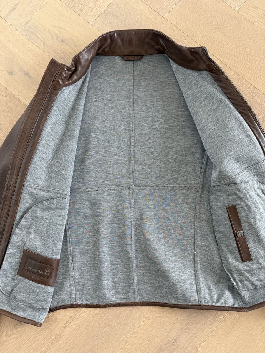 Massimo Dutti Giacche: Massimo Dutti Brown Leather Jacket - Size M – Nuovo (secondo la descrizione) da Hergiswil NW venduto da jaybee27 1