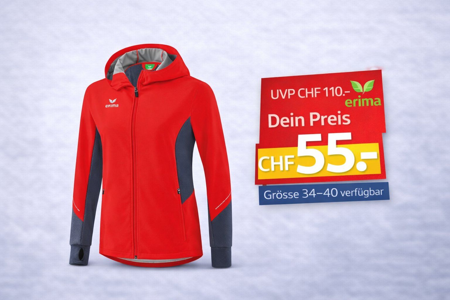 Erima Giacche: Erima RACING Runningjacke rot Gr.38 – Nuovo e nell'imballaggio originale da Egerkingen venduto da vonarx_77