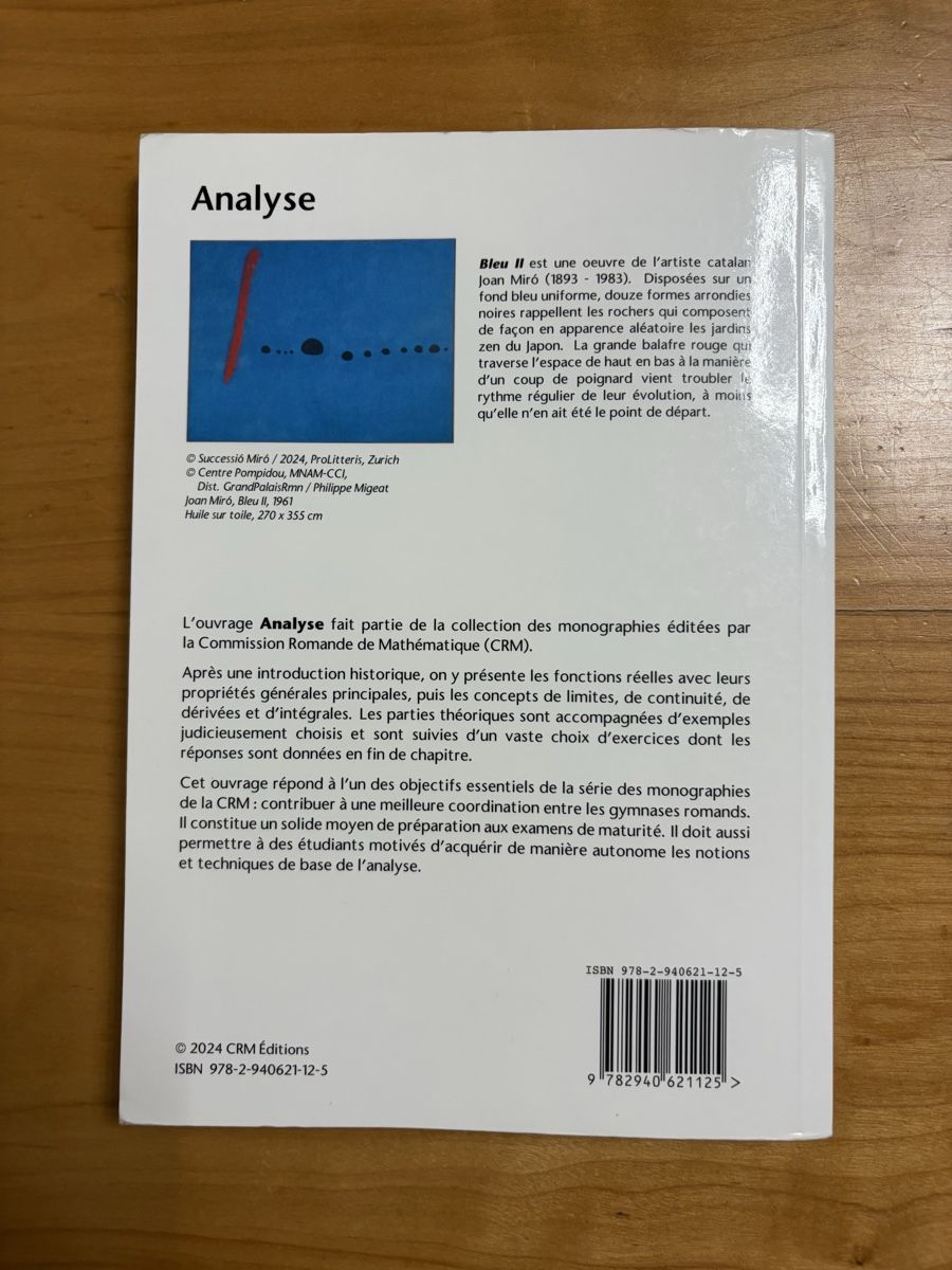 Libri: Livre de Maths d’analyse CRM 30 – Usato da Fribourg venduto da jer_p6kc 1