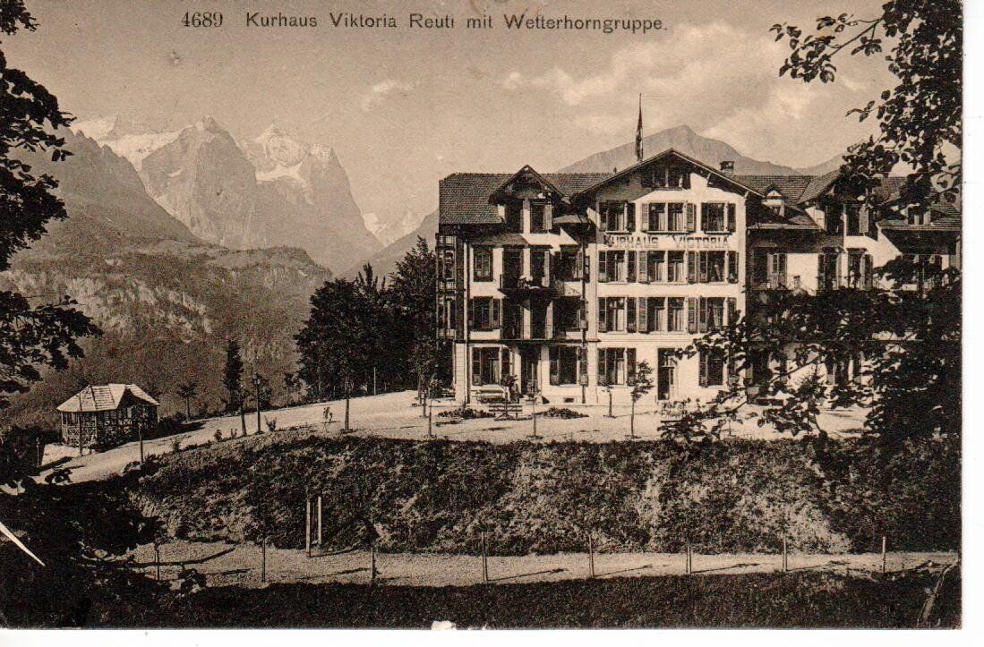 Cartoline postali: Kurhaus Viktoria Reuti  1909 – Usato da Wolhusen venduto da Curver9