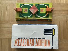 Blechspielzeug UdSSR / Russland Eisenbahn zum Aufziehen