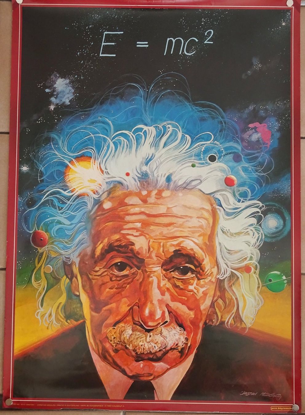 Poster & Bilder: Poster No 1013, Albert Einstein, gemalt von Christian Mogg – Gebraucht aus Ins von