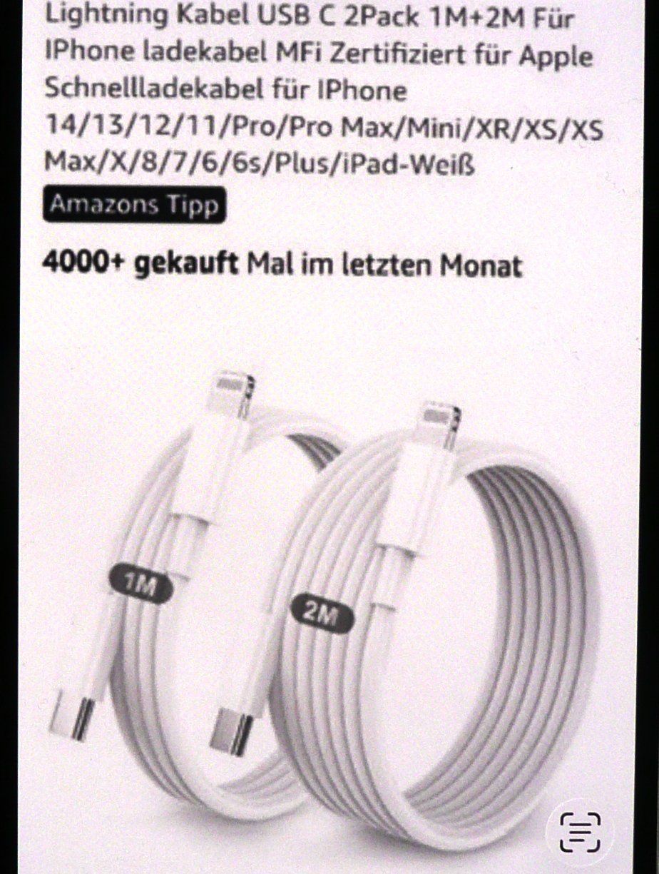 Apple Câbles: 2 Lightning-Kabel (1 & 2 Meter) mit USB-C-Anschluss – Neuf avec emballage d'origine à Zürich par zuerich00 1
