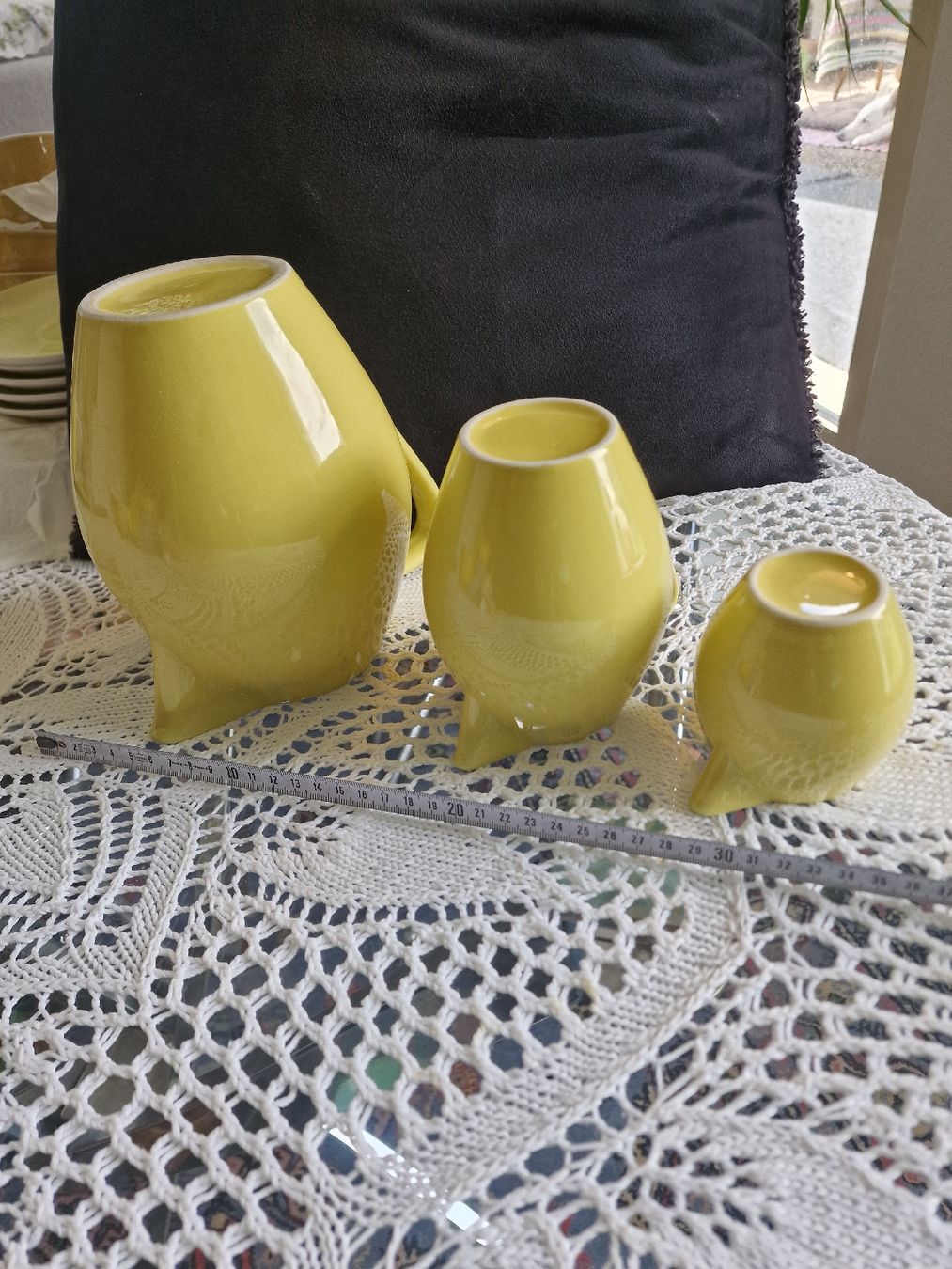 Rössler Caraffe: 3x pot Rössler jaune vintage – Usato da versoix venduto da 928 3