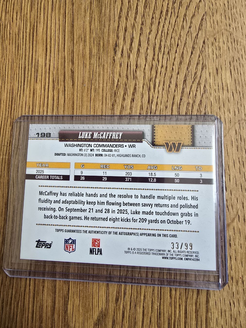 Topps Carte collezionabili: Luke McCaffrey Trading Card NFL – Nuovo (secondo la descrizione) da Oberentfelden venduto da Giants 1
