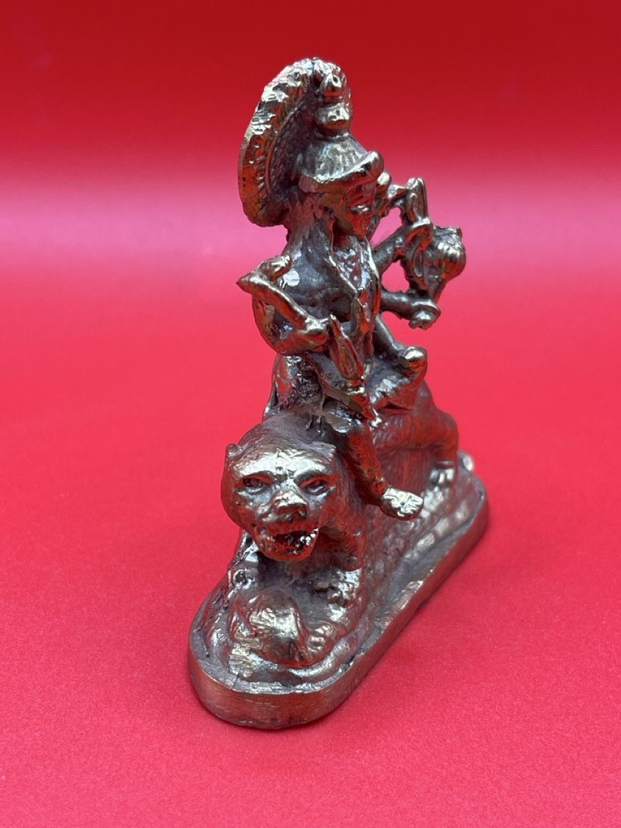 Sculture & Statue: Durga auf Tiger, kleine Statue – Usato da Root venduto da 156500 1