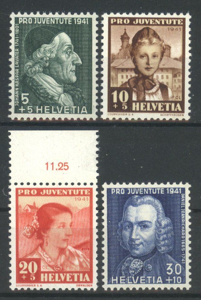 Tutti i francobolli: 1941, Pro Juventute, ohne Falz ** – Nuovo (secondo la descrizione) da Willisau venduto da Vollstempel